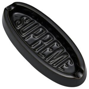 Supreme Oval Ceramic Ashtray Black SS26A134 Raised Logo Tray New in Box